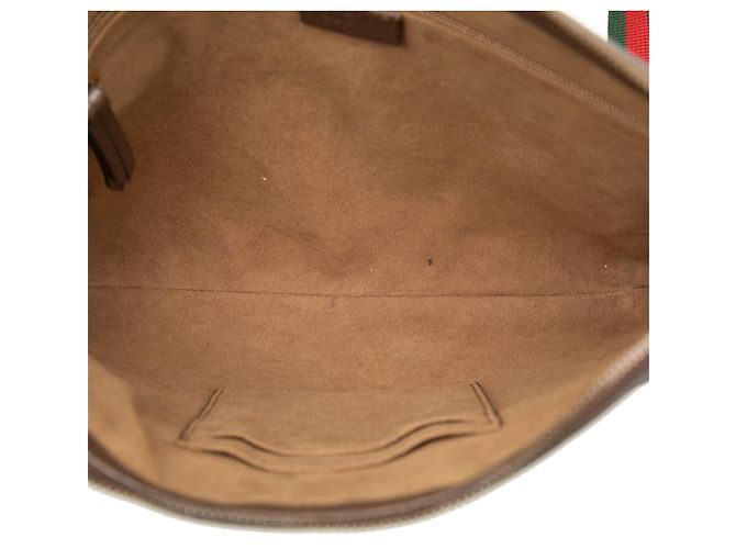 Borsa a tracolla Gucci GG Supreme Web Bengal beige - vista 4