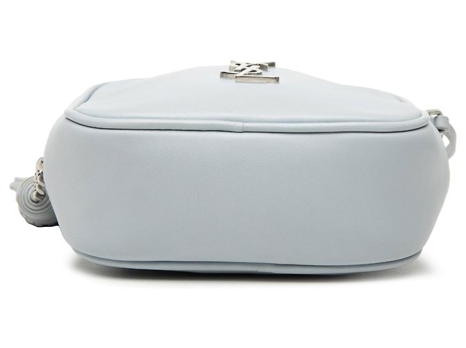 Borsa Blogger in pelle di vitello con monogramma blu Saint Laurent - vista 3