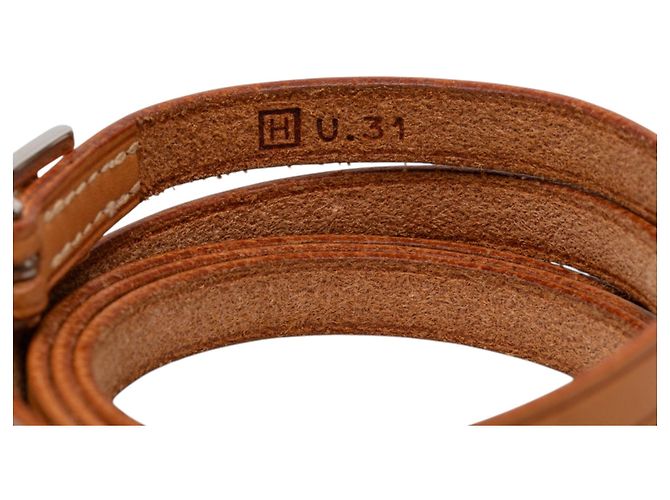 Pulsera Hermès Swift Behapi Triple Tour marrón Castaño - vista 4