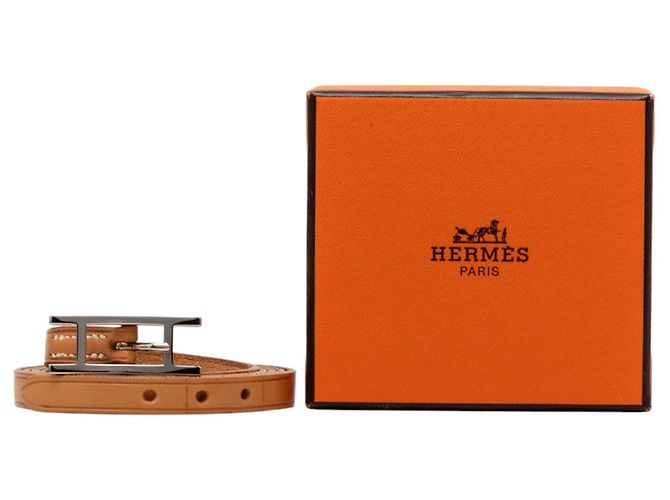 Pulsera Hermès Swift Behapi Triple Tour marrón Castaño - vista 7
