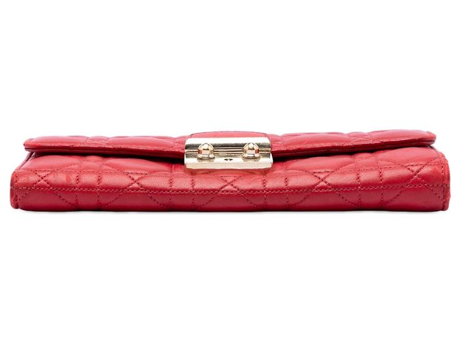Borsa a tracolla Miss Dior Promenade in agnello Cannage rosso di Dior - vista 3