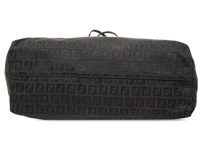 Borsa Tote Fendi Zucchino Canvas Nera Nero - vista 3