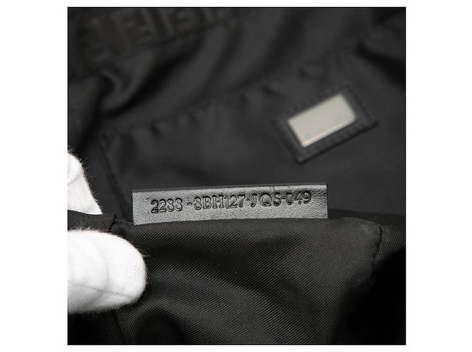 Borsa Tote Fendi Zucchino Canvas Nera Nero - vista 6