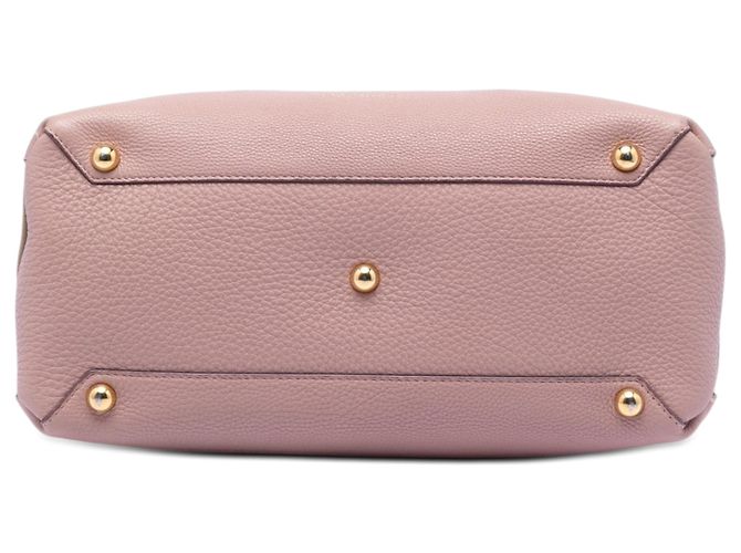 Borsa a tracolla Burberry in pelle di vitello e House Check rosa, misura Medium - vista 3