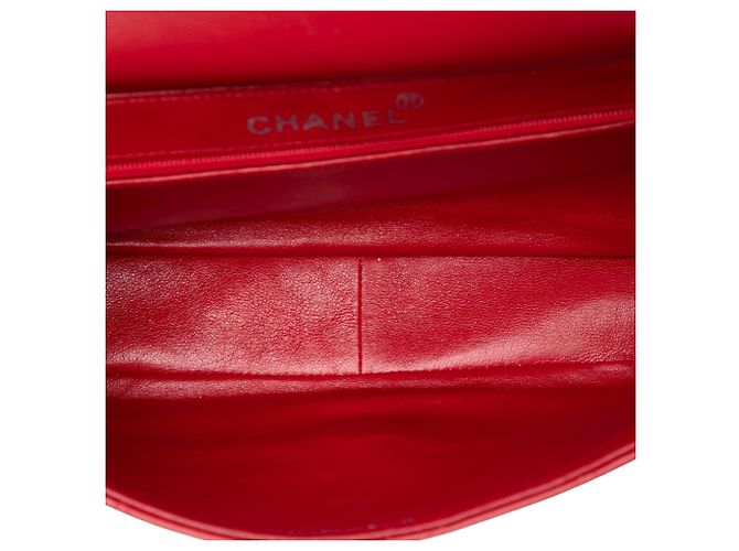 Bolsa Chanel Medium Quilted Lambskin Top Handle Bag vermelha Vermelho - vista 4
