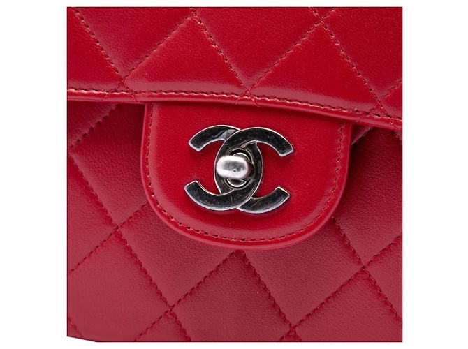 Bolsa Chanel Medium Quilted Lambskin Top Handle Bag vermelha Vermelho - vista 5