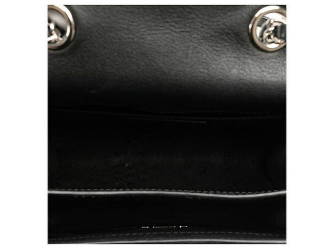 Borsa a tracolla Chanel Small Quilted Goatskin CC Box Flap Nera Nero - vista 4