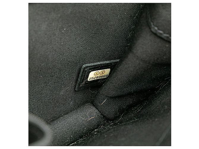 Borsa a tracolla Chanel Small Quilted Goatskin CC Box Flap Nera Nero - vista 6
