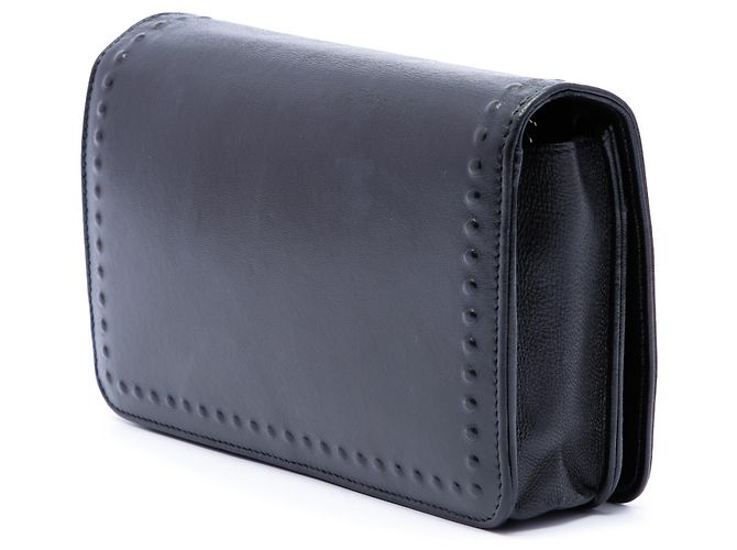 Borsa a tracolla Chanel CC Embossed Lambskin Wallet on Chain Nera Nero - vista 2