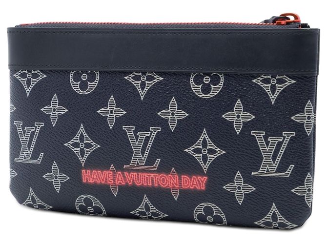 Pochette PM Apollo Louis Vuitton Monogram Ink Upside Down Blu - vista 2