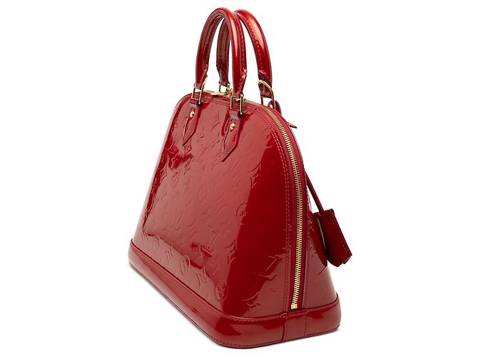Borsa Louis Vuitton Monogram Vernis Alma PM rossa Rosso - vista 2