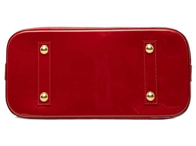 Borsa Louis Vuitton Monogram Vernis Alma PM rossa Rosso - vista 3