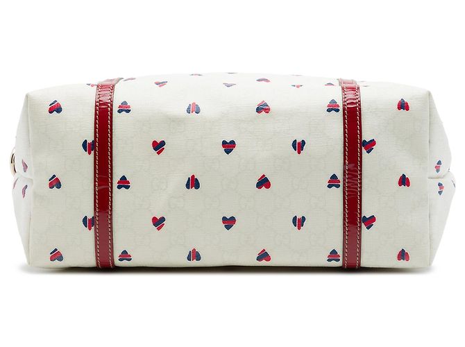 Tote Joy Gucci Medium GG Supreme Hearts bianco - vista 3