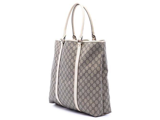 Tote Verticale Gucci GG Supreme Joy bianca Bianco - vista 2