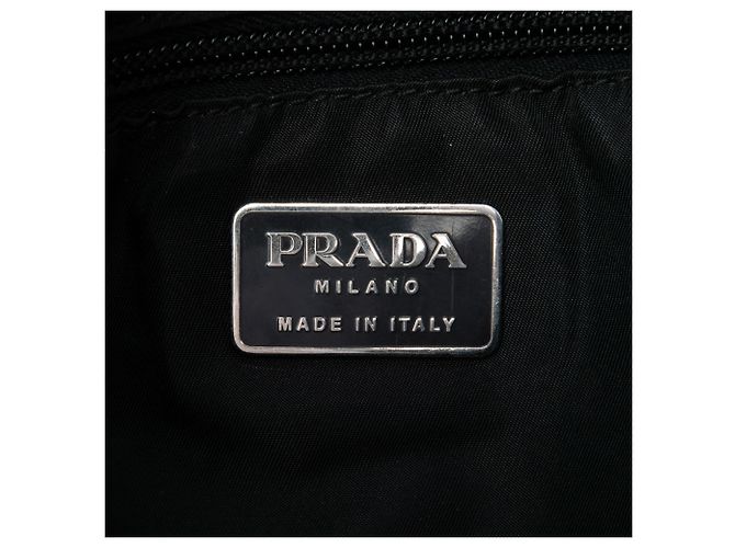 Borsa Prada Tessuto con manico in acrilico nero - vista 5