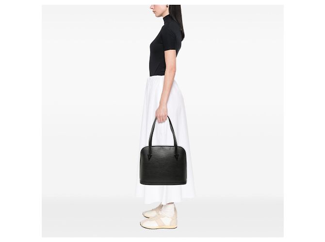 Borsa a tracolla Louis Vuitton Epi Lussac Nera Nero - vista 7