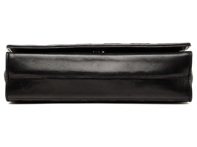 Borsa a tracolla Chanel CC in agnello trapuntato nero - vista 3