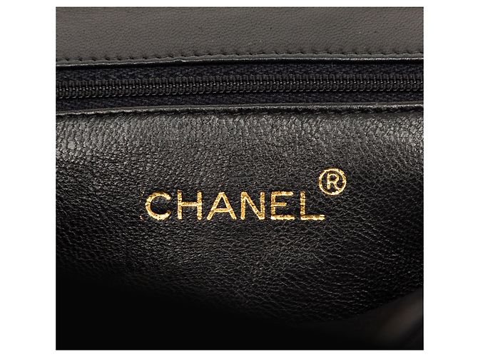 Borsa a tracolla Chanel CC in agnello trapuntato nero - vista 5