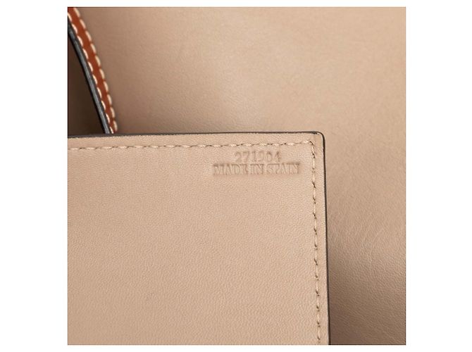 Borsa Tote Lazo in pelle di vitello marrone LOEWE - vista 6