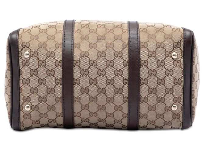 Borsa Satchel Gucci Medium GG Canvas Joy Beige - vista 3