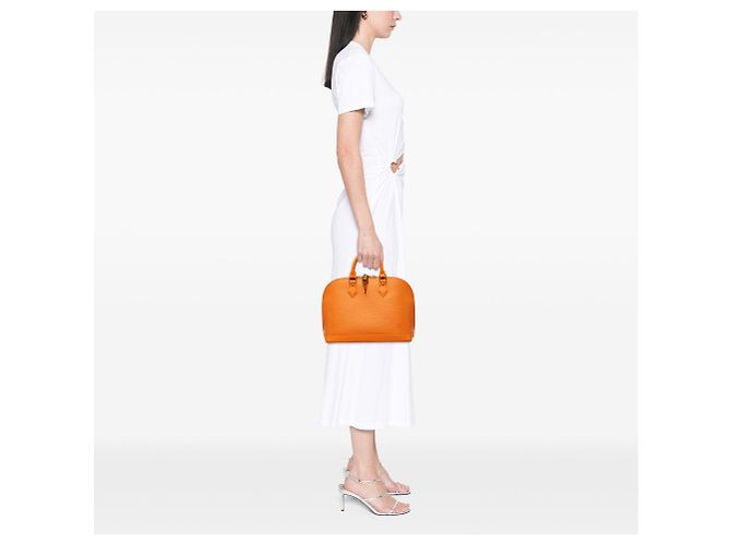 Borsa Louis Vuitton Epi Alma PM Arancione - vista 7