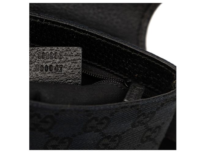 Sac banane en toile GG Gucci noir - vue 6
