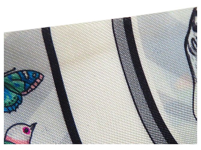 Multi Hermès Hermes Story Silk Twilly Scarf Scarves Multicolore - vista 4