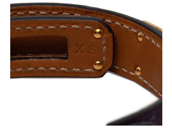 Bracciale Hermès Swift Kelly Double Tour Viola XS Porpora - vista 6