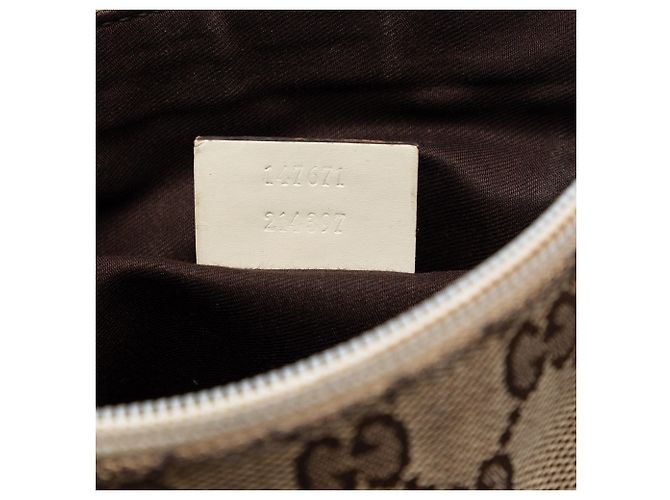 Borsa a tracolla Gucci Small GG Canvas Perforated Beige - vista 6