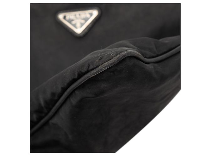 Bolso bandolera Prada Tessuto negro con cremallera - vista 6