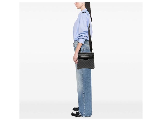 Borsa a tracolla Thomas in Damier Graphite nero Louis Vuitton - vista 7
