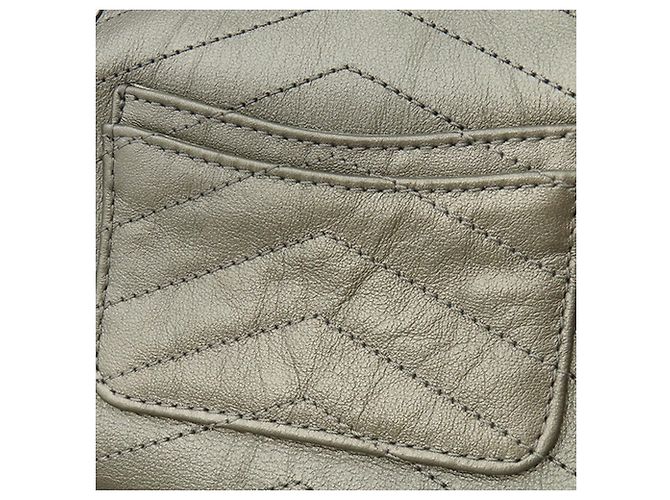 Borsa a tracolla a bustina Data Center Small Chevron Calfskin Embellished Silver Chanel Argento - vista 7