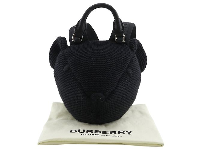 Zaino in cotone Burberry Thomas Bear nero - vista 12