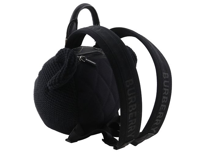 Zaino in cotone Burberry Thomas Bear nero - vista 3