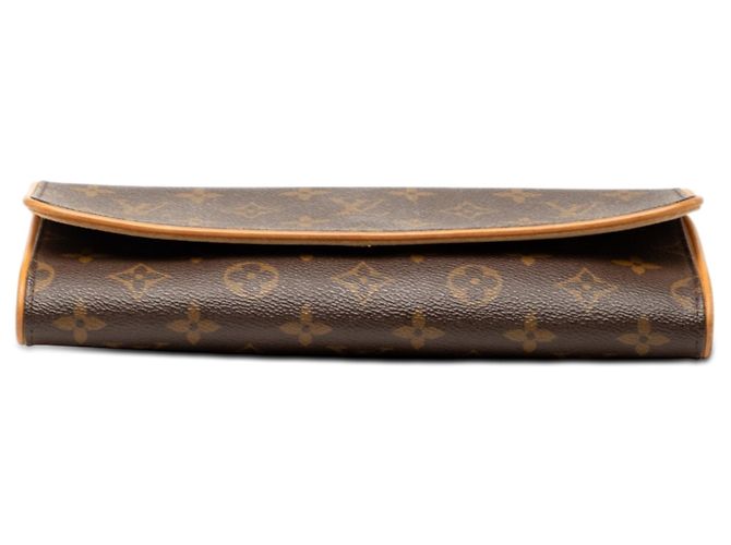 Borsa a tracolla Louis Vuitton Monogram Pochette Twin GM Marrone - vista 3