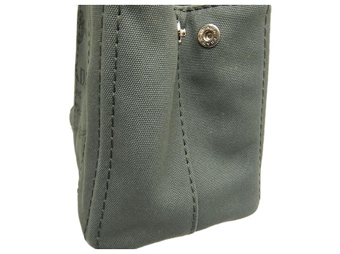 Tote Bolso Satchel Prada Small Canvas Canapa Logo Gris - vista 4