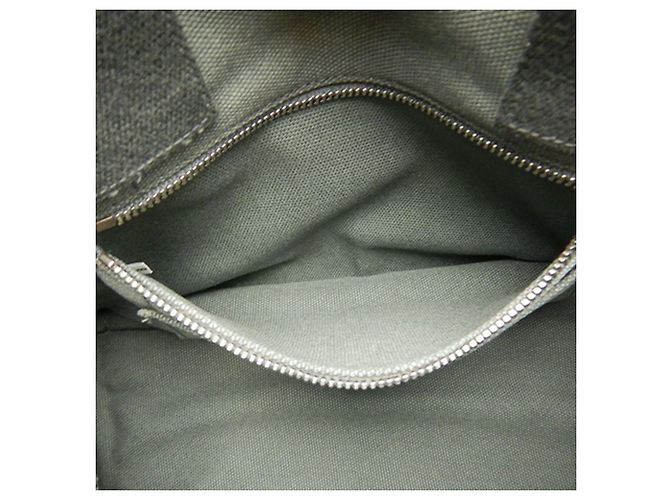 Tote Bolso Satchel Prada Small Canvas Canapa Logo Gris - vista 8