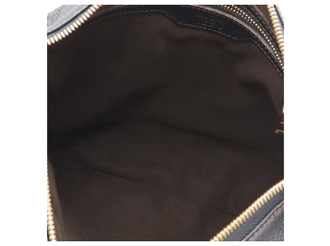 Borsa Satchel Louis Vuitton Monogram Mahina Selene MM Nera Nero - vista 3
