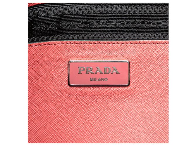 Borsa Tote Saffiano Soft rosa Prada - vista 5