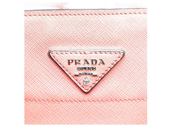 Borsa Tote Saffiano Soft rosa Prada - vista 6