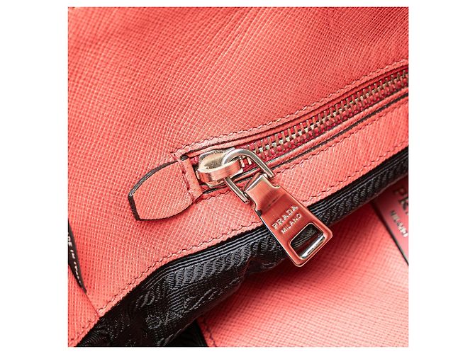 Borsa Tote Saffiano Soft rosa Prada - vista 9