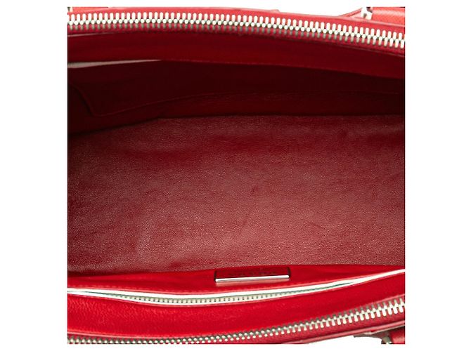 Borsa Prada Galleria Small Bicolor Saffiano Double Zip, Rossa Rosso - vista 4