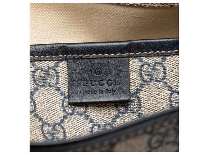 Borsa a tracolla Gucci GG Supreme Web beige - vista 5