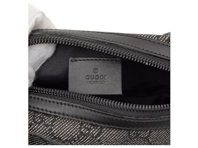 Beauty case in denim Gucci GG grigio - vista 5