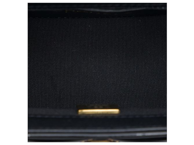 Borsa a patta Chanel Mini Quilted Patent Graphic Catch nera Nero - vista 4