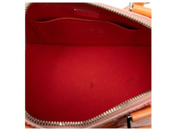 Borsa Satchel Alma BB Louis Vuitton Monogram Vernis Jungle Dots Arancione - vista 4