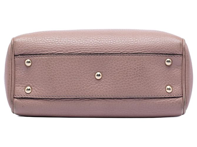 Borsa Gucci Mini Bamboo Shopper in pelle di vitello rosa - vista 3