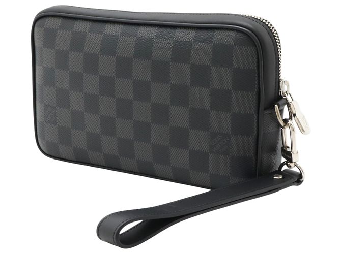 Clutch Alpha Louis Vuitton Damier Graphite nera Nero - vista 2
