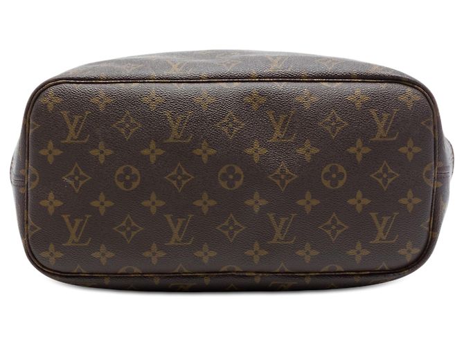 Borsa Tote Louis Vuitton Monogram Neverfull MM Marrone - vista 3
