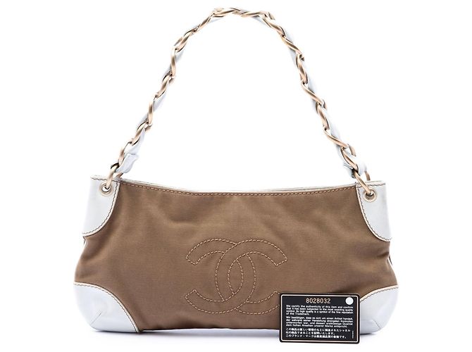 Borsa a tracolla Olsen in tela marrone Chanel - vista 7